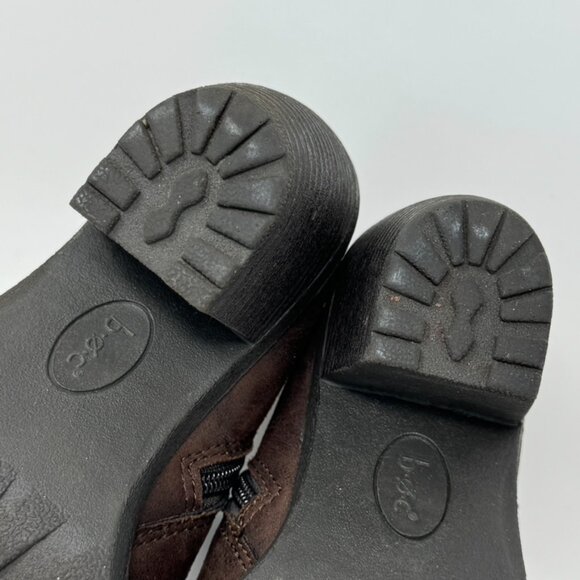 BOC Womens Brown Vegan Leather Tassel Accent Side Zip Heeled Booties Size 8.5 - Picture 13 of 15